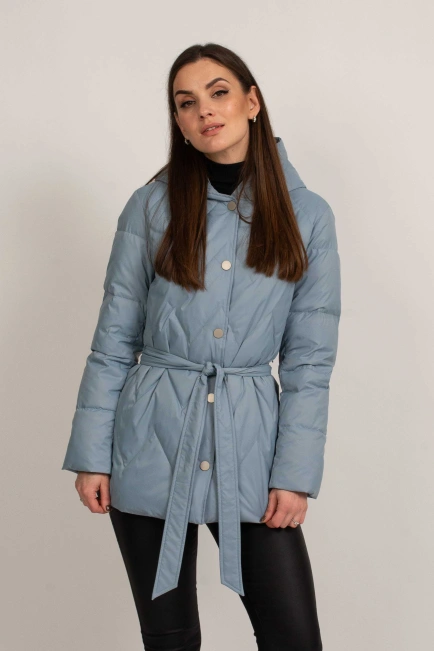 Демісезонна куртка жіноча блакитна-3