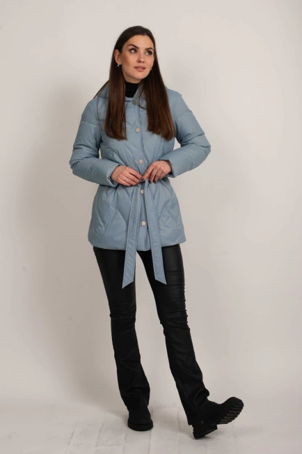 Демісезонна куртка жіноча блакитна-6