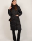 Чорна жіноча зимова куртка з капюшоном-5