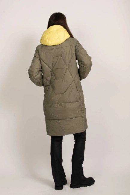 Куртка женская с контрастным капюшоном-7
