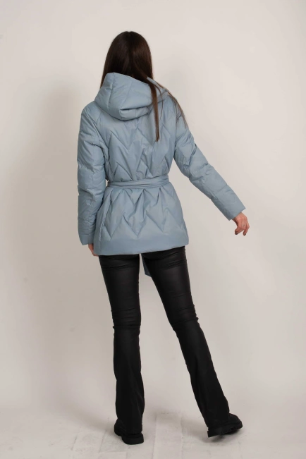 Демісезонна куртка жіноча блакитна-7