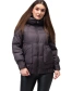 Женский биопуховик в темно-шоколадном цвете-1