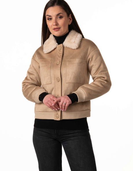 Жіноча екодублянка на гудзиках