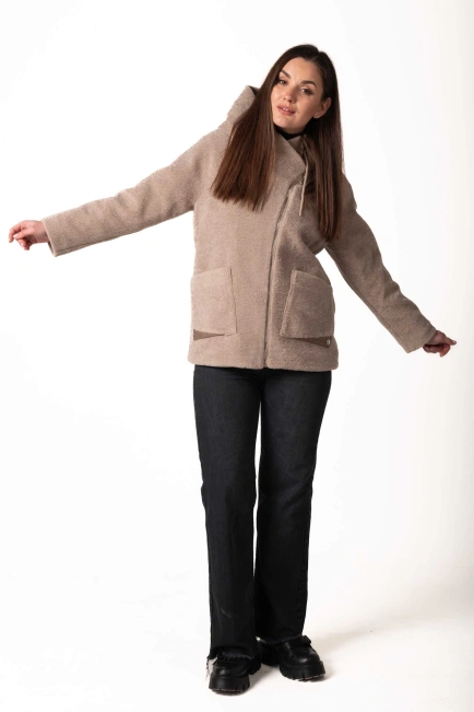 Шуба з екохутра бежева під астрагана-10