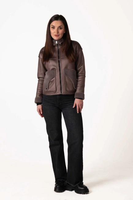 Екодублянка бузково-коричневого кольору-8