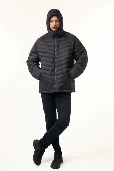 Демісезонна куртка на синтепоні темно-сіра-3