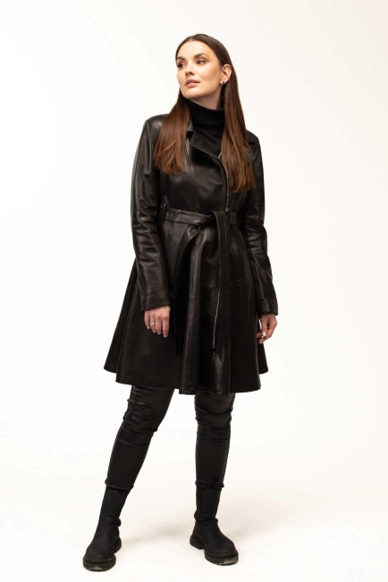 Женский кожаный френч из натуральной кожи-7