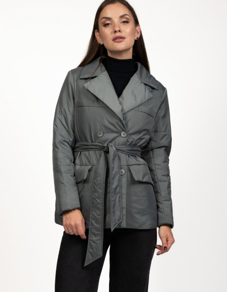 Классическая серо-бирюзовая куртка