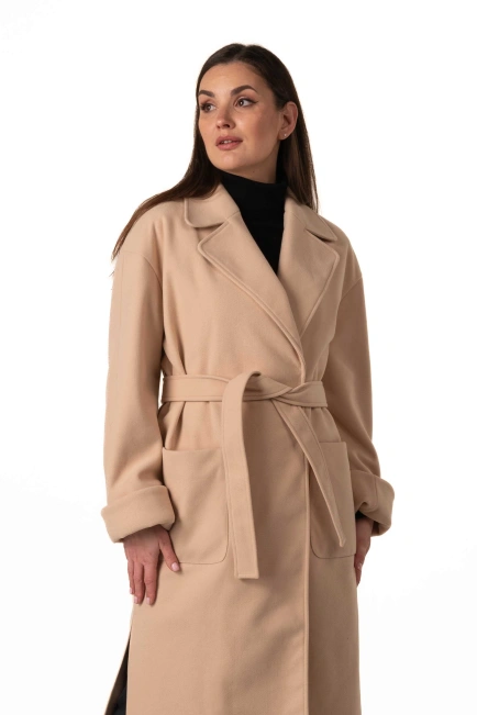 Кашемірове пальто з накладними кишенями-4