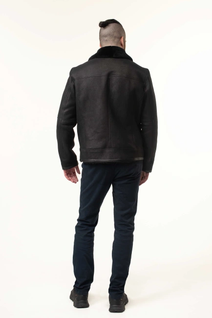 Чоловіча дублянка з хутряним комірцем-10