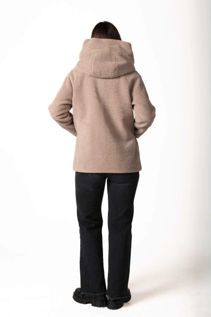 Шуба з екохутра бежева під астрагана-2