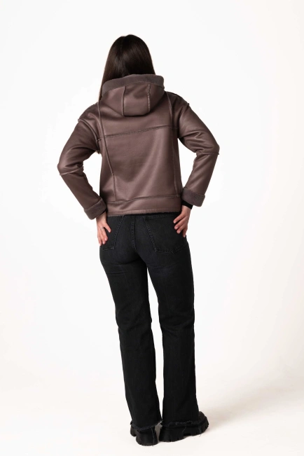 Екодублянка бузково-коричневого кольору-2