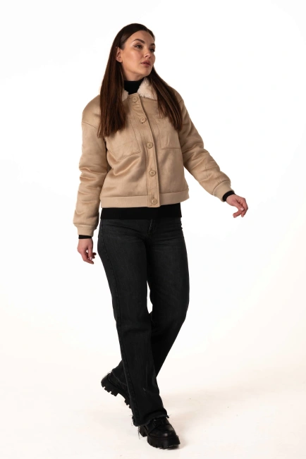 Жіноча екодублянка на гудзиках-7