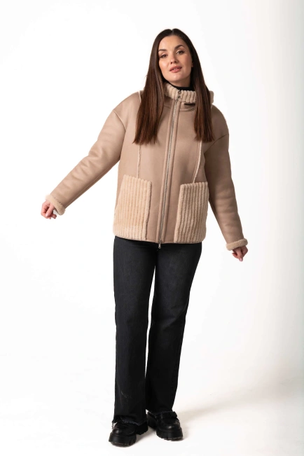 Жіноча екодублянка двостороння на блискавці-9