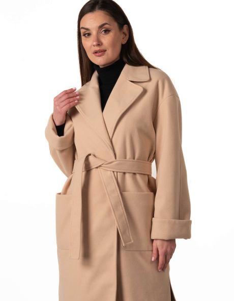 Кашемировое пальто с накладными карманами