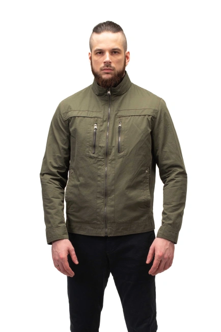 Чоловіча куртка в кольорі хакі легка-1