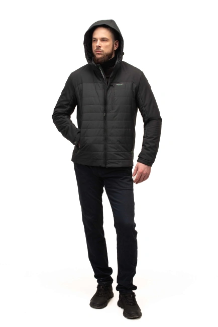 Демісезонна куртка кольору графіт-7