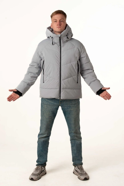 Зимова чоловіча куртка з біопухом-2