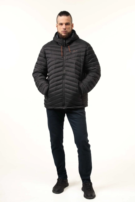 Демісезонна куртка на синтепоні чорна-3