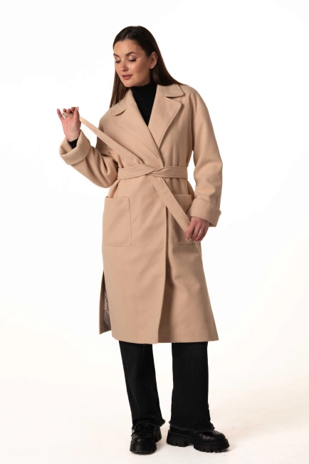 Кашемірове пальто з накладними кишенями-3