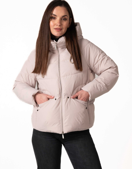 Зимовий біопуховик бежевого кольору