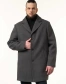Чоловіче пальто сірого кольору демісезонне-1