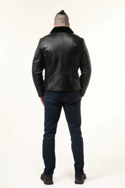 Дубленка мужская кожаная косуха-2