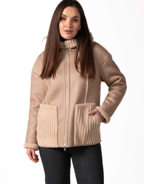 Жіноча екодублянка двостороння на блискавці