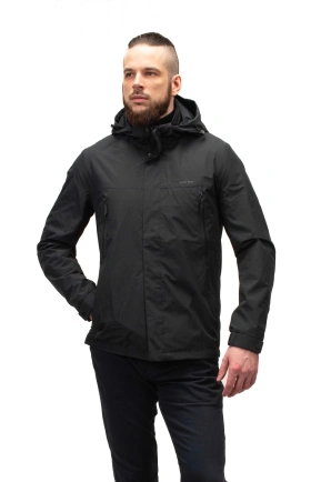 Чоловіча куртка в синьому кольорі подовжена