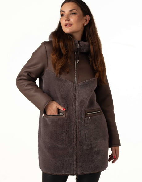 Екодублянка з комбінацією екохутра та дубляжа