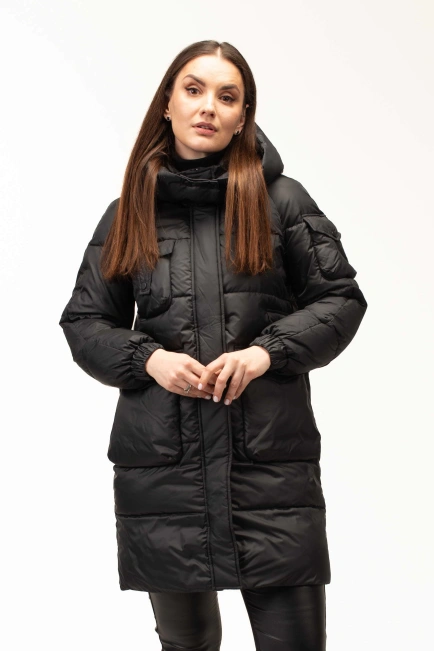 иопуховик с капюшоном и декоративным элементом-4