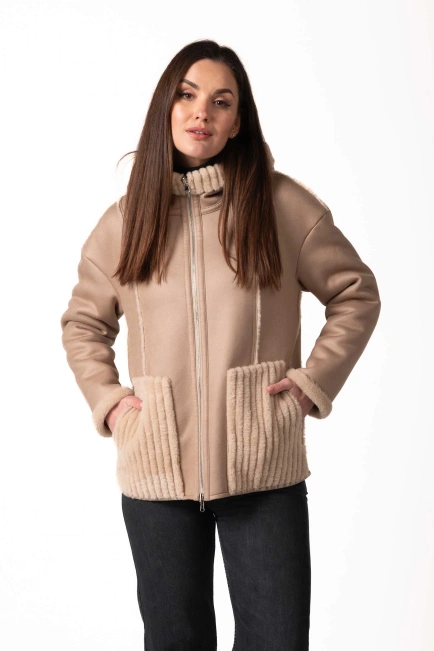 Жіноча екодублянка двостороння на блискавці-4