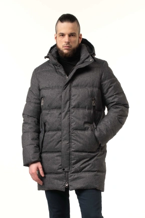 Чоловіча зимова куртка з біопухом сіра