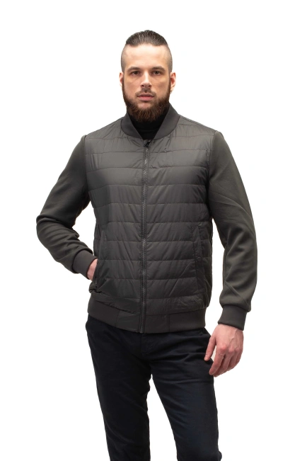 Чоловіча куртка на синтепоні сіра-1