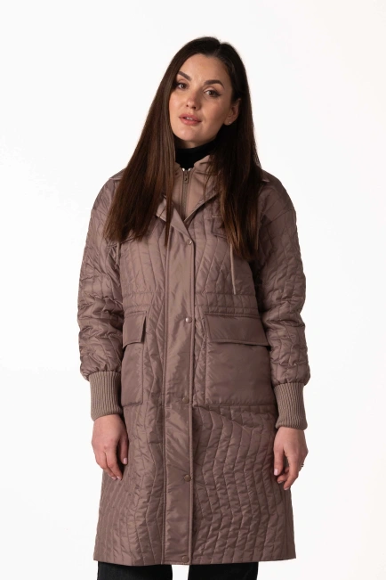 Жіноча демісезонна куртка на синтепоні бежева-1