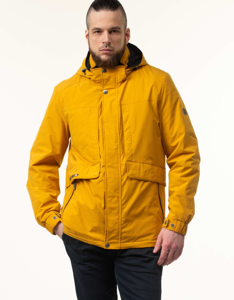 Демисезонная куртка на синтепоне жёлтого цвета