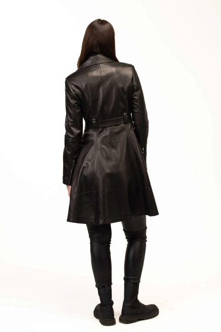 Женский кожаный френч из натуральной кожи-2