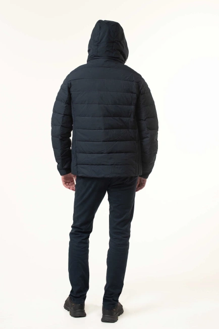 Куртка з біопухом темно-синього кольору-2