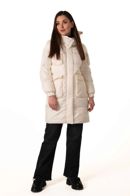 Молочний біопуховик з капюшоном та декором-8