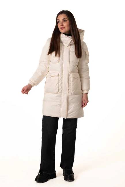 Молочний біопуховик з капюшоном та декором-10