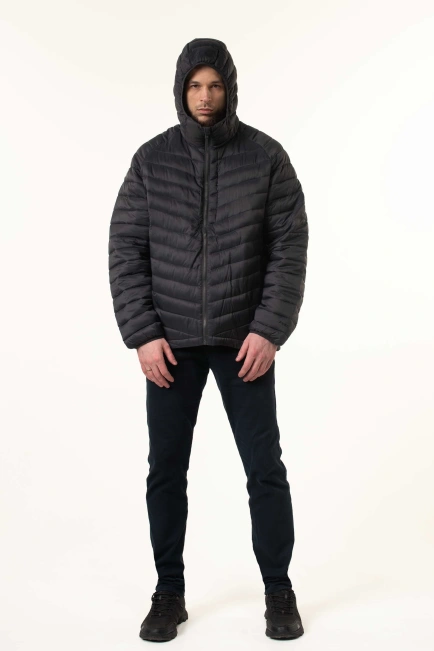 Демісезонна куртка на синтепоні темно-сіра-9