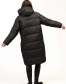 Женский черный зимний биопуховик со стежкой-2