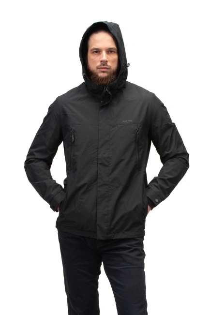 Чоловіча куртка в синьому кольорі подовжена-7