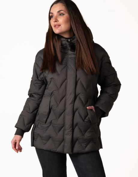 Жіночий біопуховик зимовий графіт