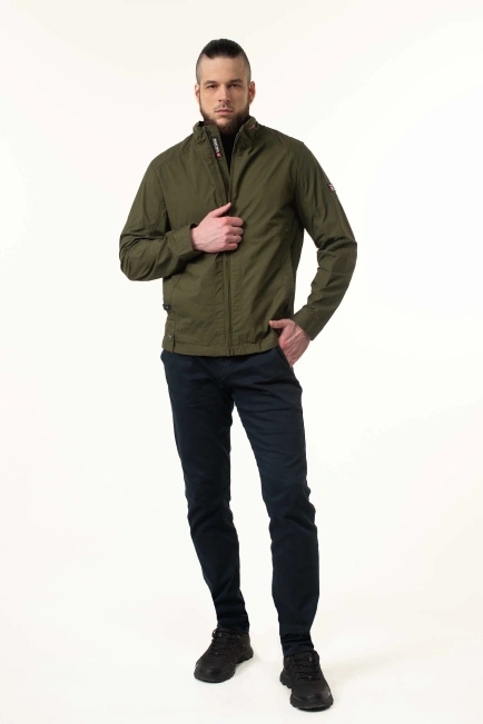 Чоловіча вітровка в кольорі хакі-3