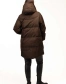 Біопуховик жіночий довгий коричневий-2