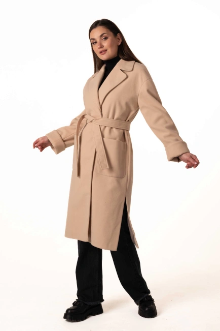 Кашемірове пальто з накладними кишенями-10