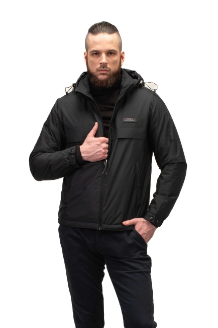 Демісезонна куртка темно-синього кольору-1