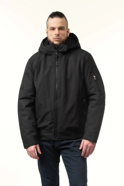 Чоловіча зимова куртка-бомбер з біопухом-1