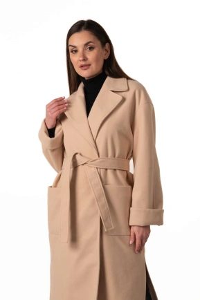 Кашемировое пальто с накладными карманами